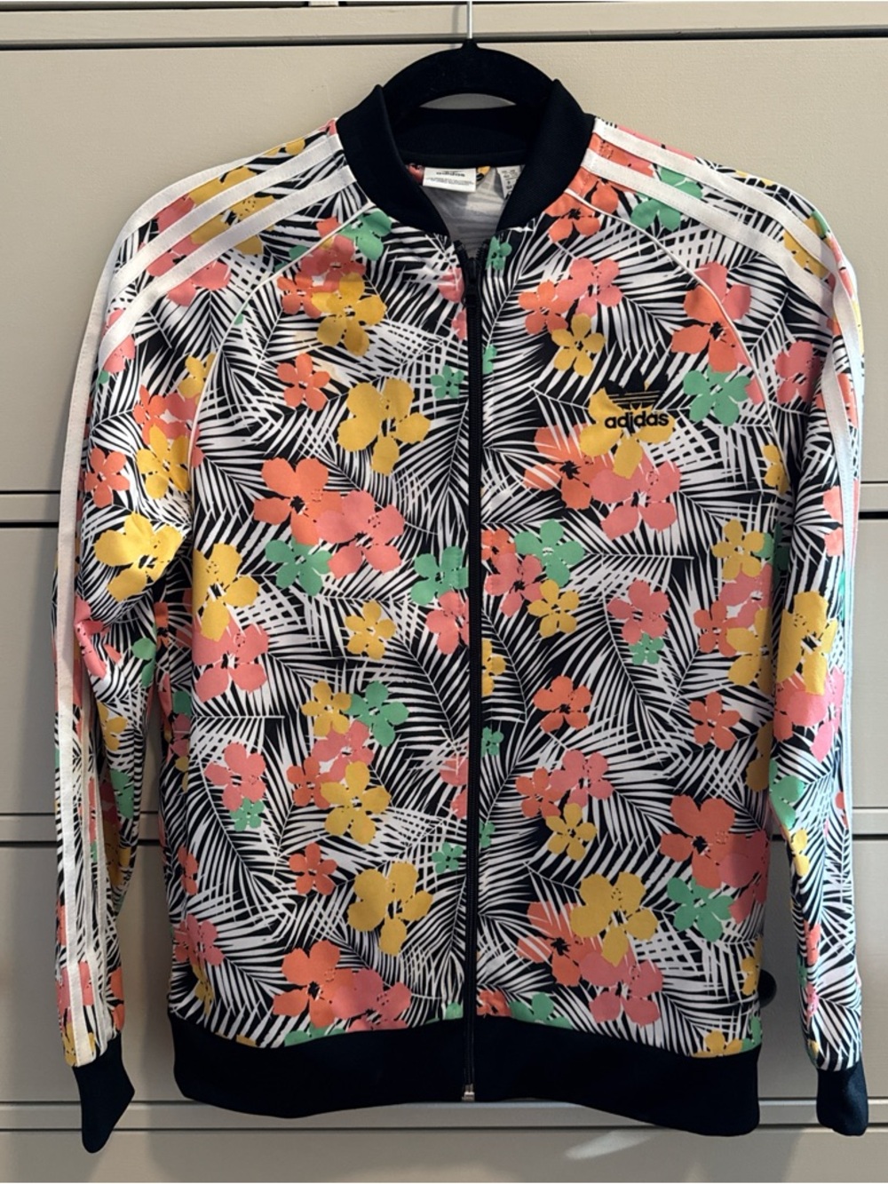 adidas originals SST Superstar Track jacket Tropical Floral Print XS/S